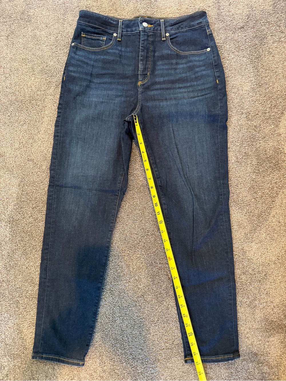 Women’s Loft  Dark Blue High-Rise Curvy Skinny Jeans